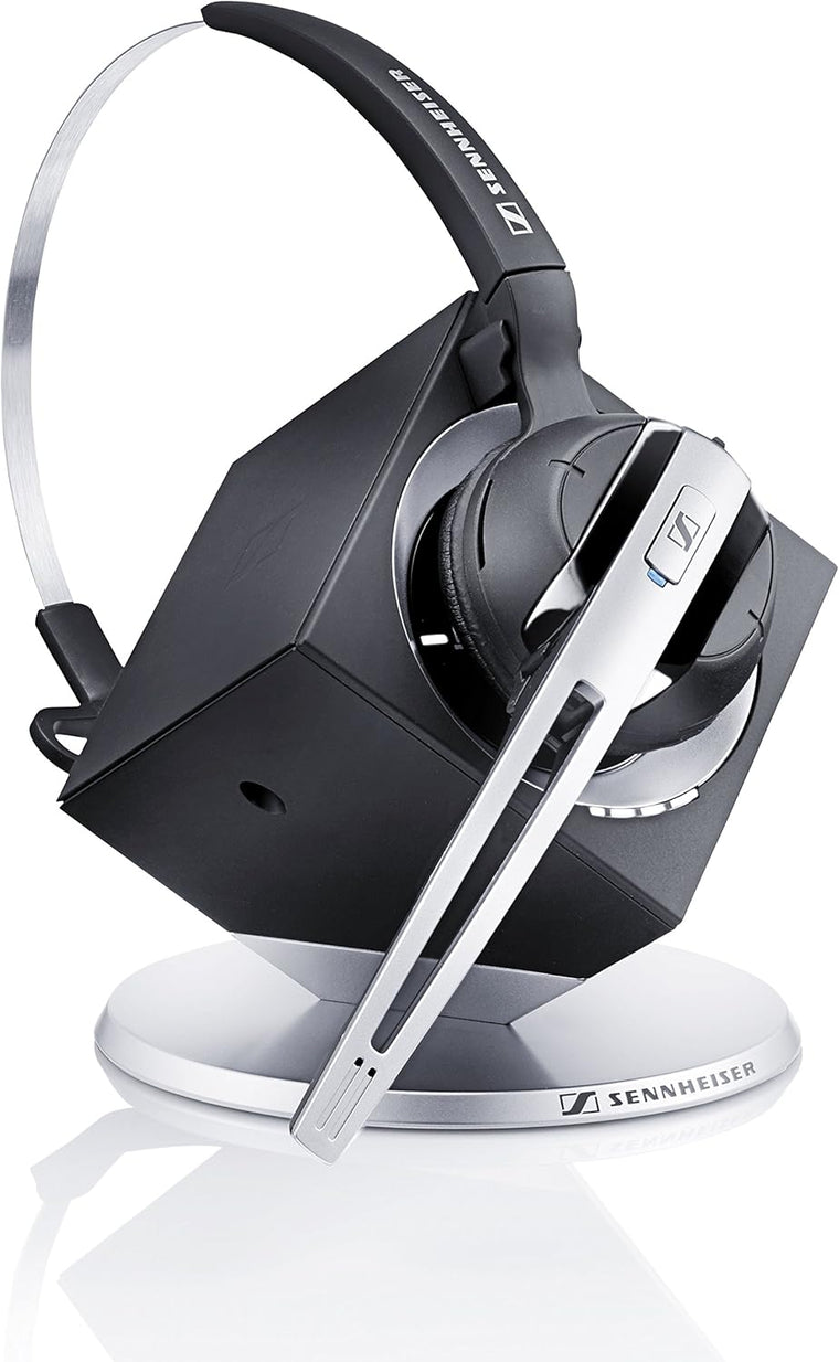 Sennheiser OfficeRunner Convertible Wireless Office Headset with Microphone – DECT 6.0 (Classic Silver)